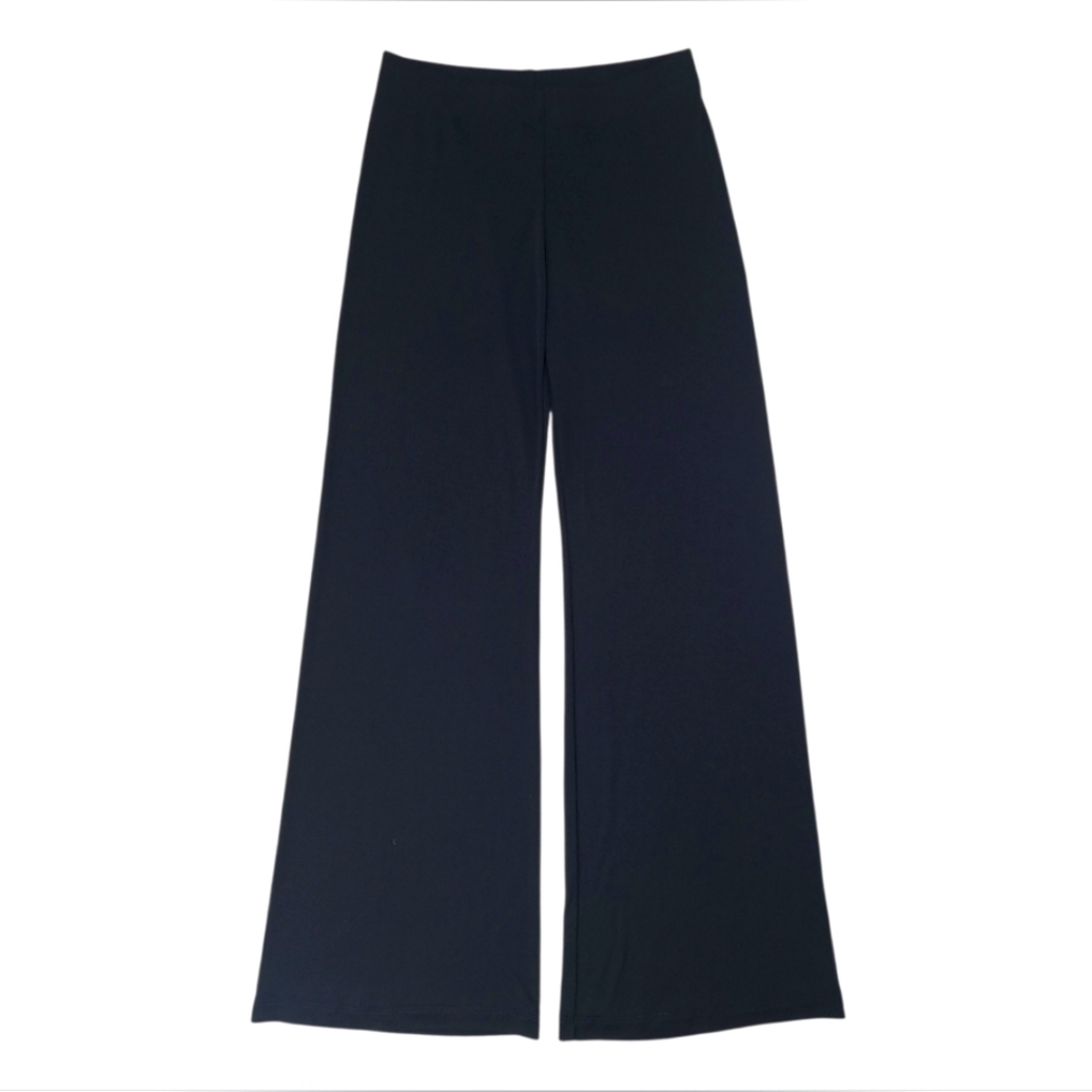 Artelier Nicole Miller Style BD10093 Wide Leg Flowy Flare Black Pants Size Small